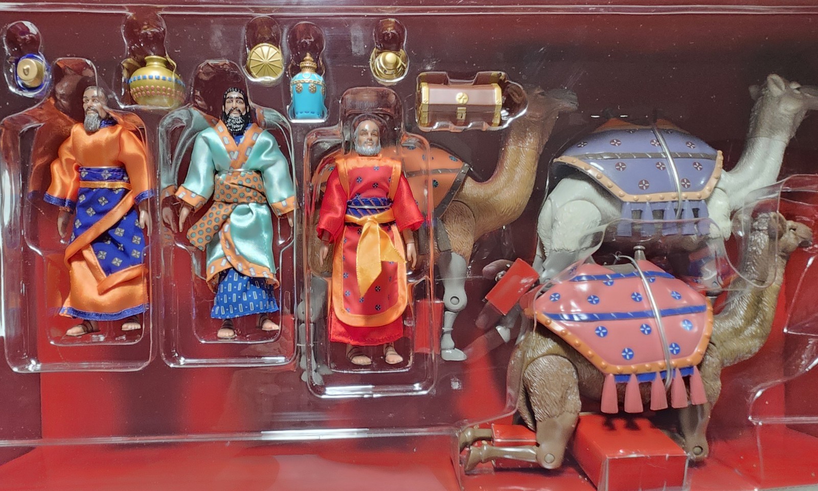 BIBLE QUEST Three Wise Men Action Figure Set With 3 camels And Accessories