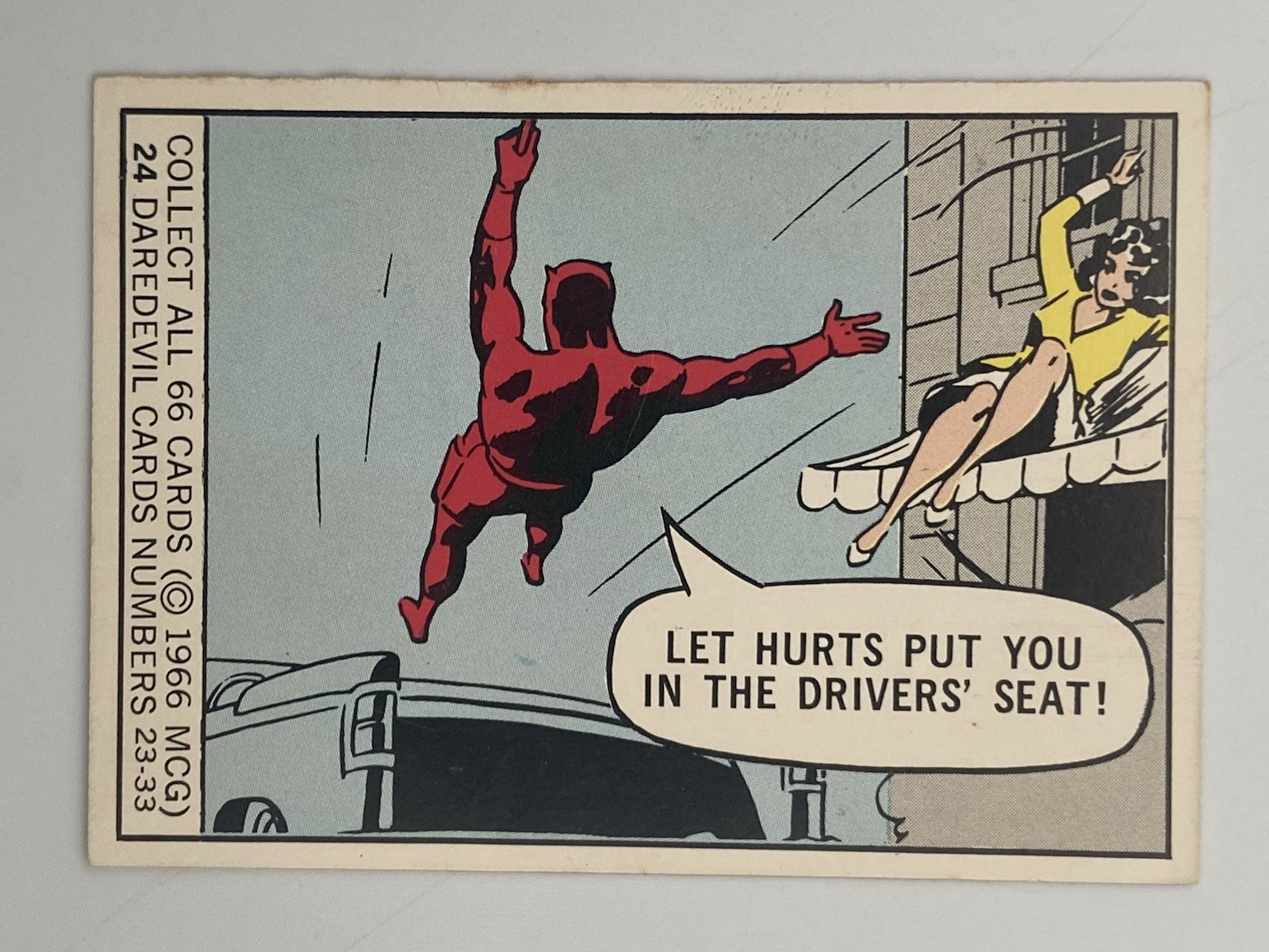 MCG 1966 Donruss Marvel Super Heroes #24 Daredevil “…You In the Driver’s Seat”