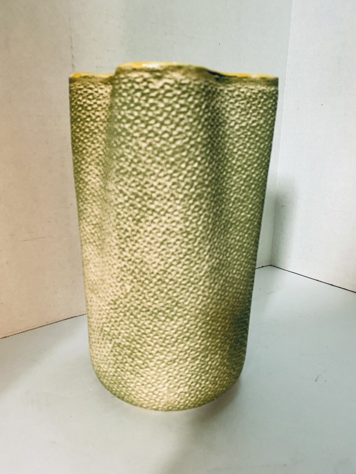 Vintage Stoneware Pottery Shawnee USA 880 Vase, Light Green Color, Matte Finish