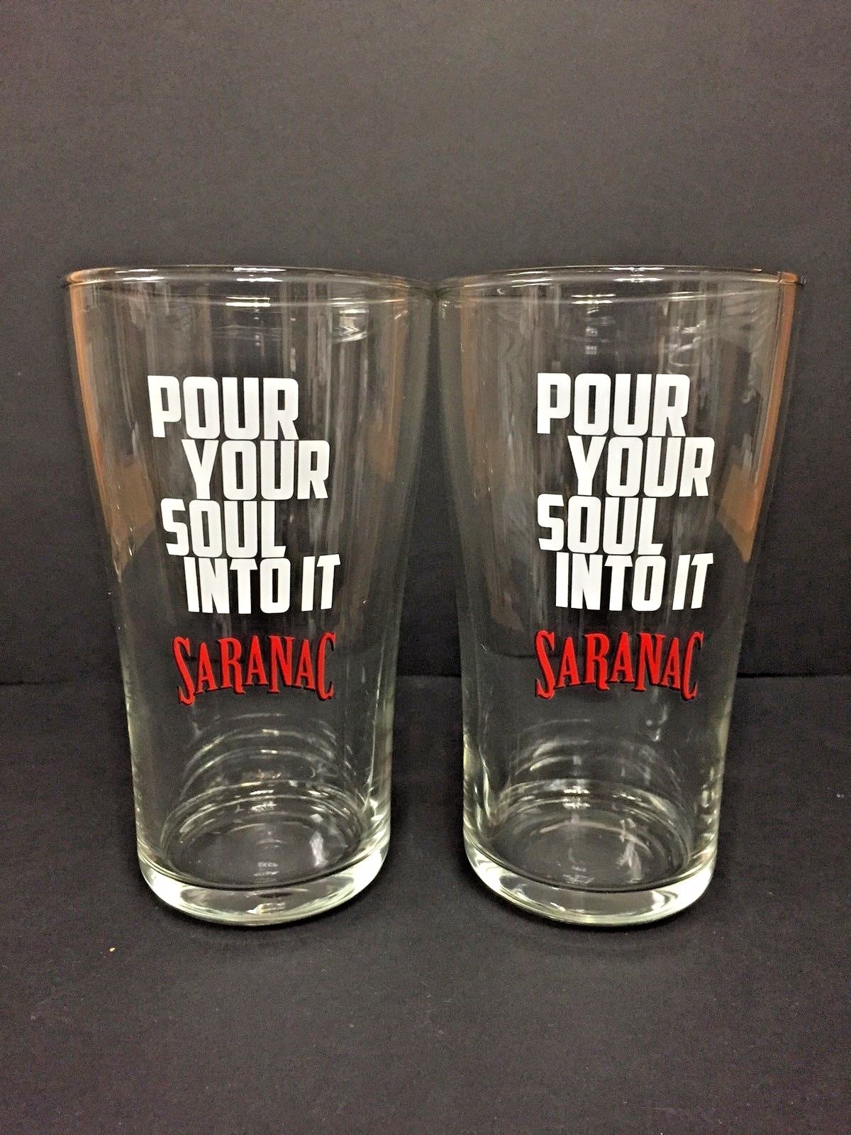 Saranac Beer Co 16 oz Pint Glass - Set of Two (2) Glasses Utica NEW YORK - NEW Saranac Beer Co 16 oz Pint Glass - Set of Two (2) Glasses Utica NEW YORK - NEW