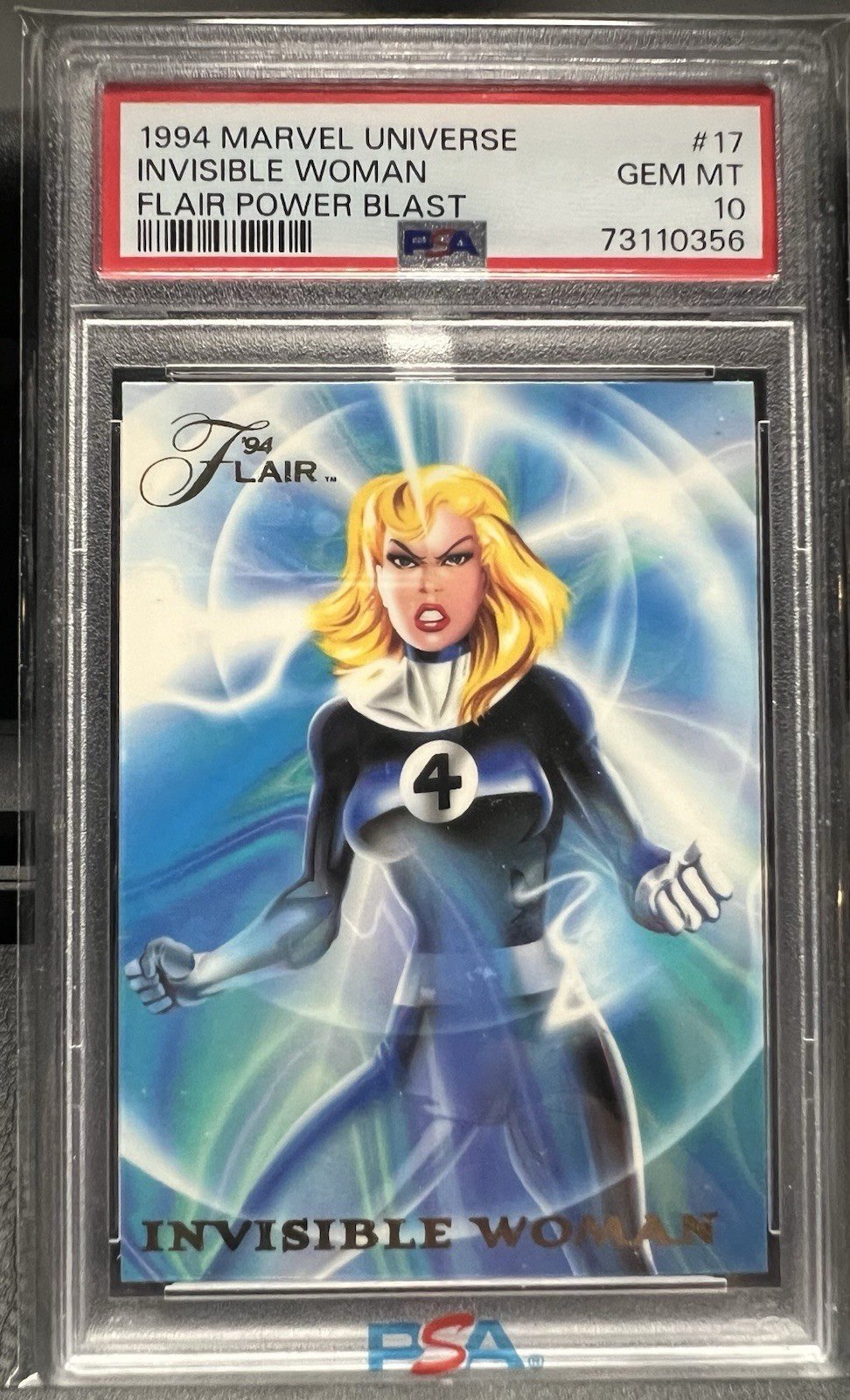 Invisible Woman - 1994 Flair Power Blast Marvel #17 PSA 10