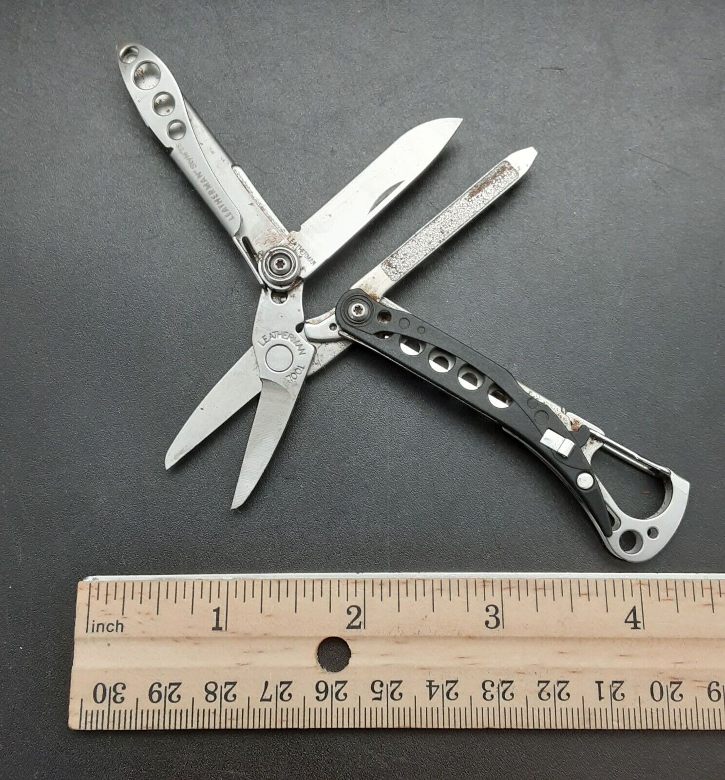Black LEATHERMAN Style CS Compact Multi-Tool / Folding Knife w/ Scissors