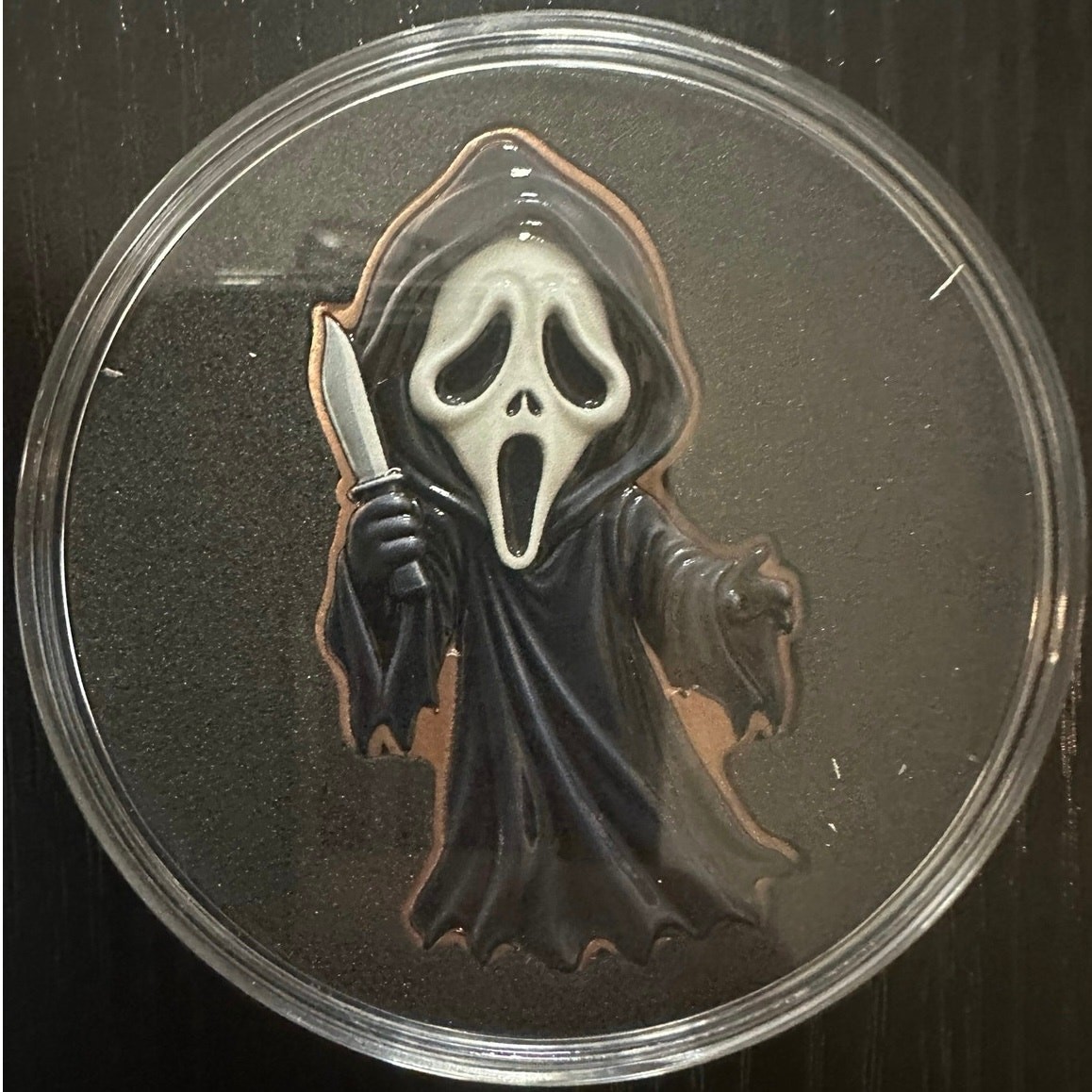Ghostface Scream 1 oz .999 Copper Colorized Collectible Coin in Capsule