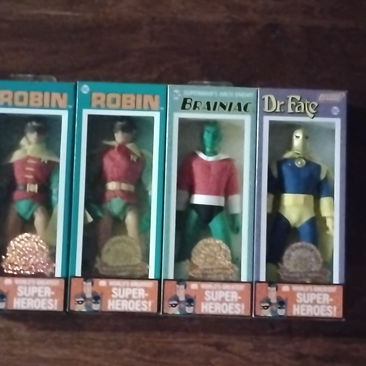 Dr Fate Mego 50th anniversary  and robin n brainiac