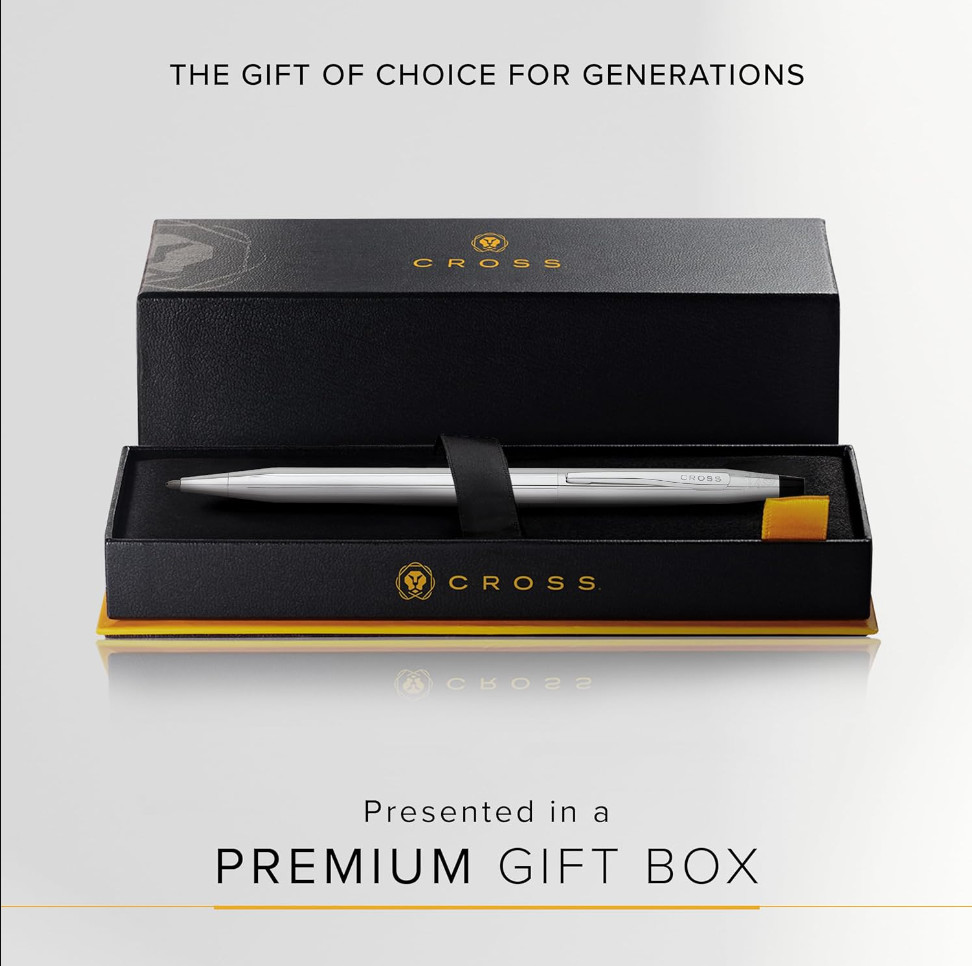 Cross Classic Century Lustrous Chrome Ballpoint Pen in Box (3502)