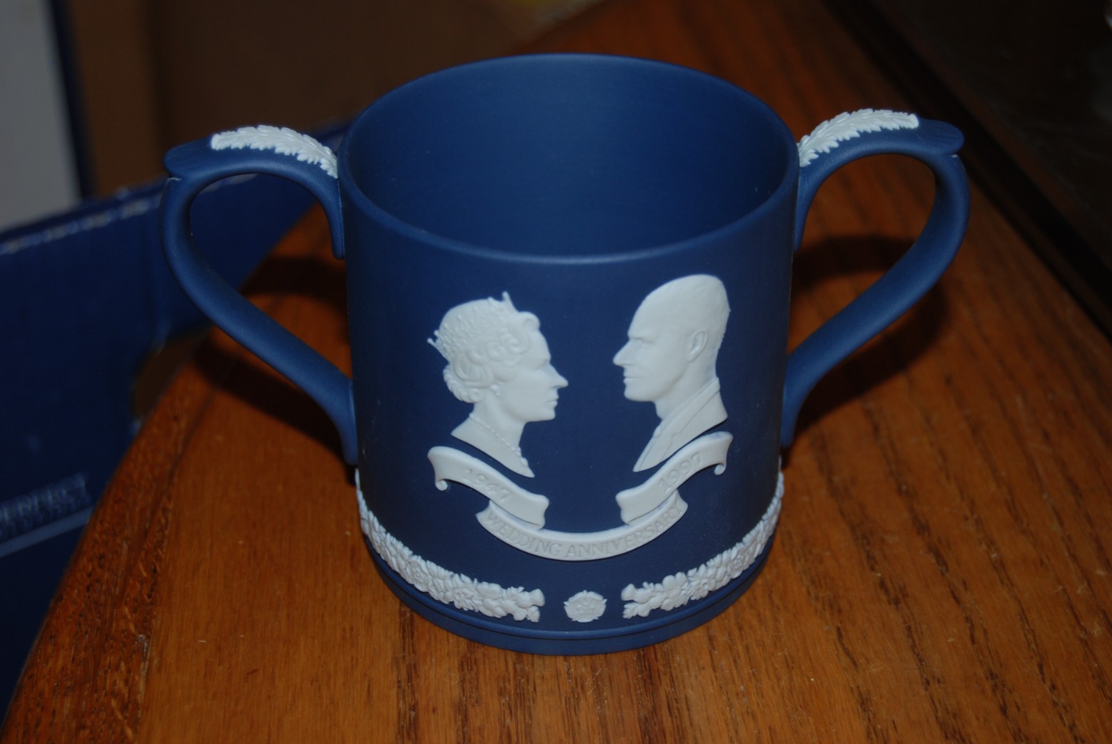 Wedgwood Jasperware Queen Golden Wedding anniversary limited edition of 1000 cup