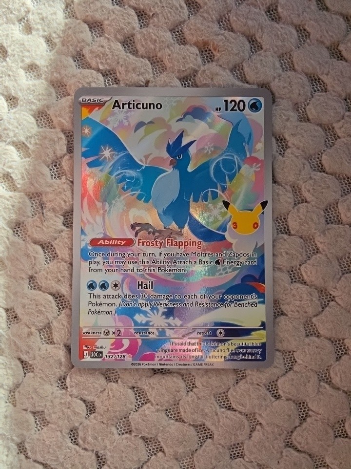 Articuno 132/128: Pokémon 30th Celebration Holo