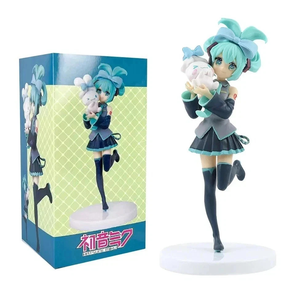 Hot 20CM Anime Hatsune Miku X Cinnamoroll Figure Anime Peripheral Collectible*