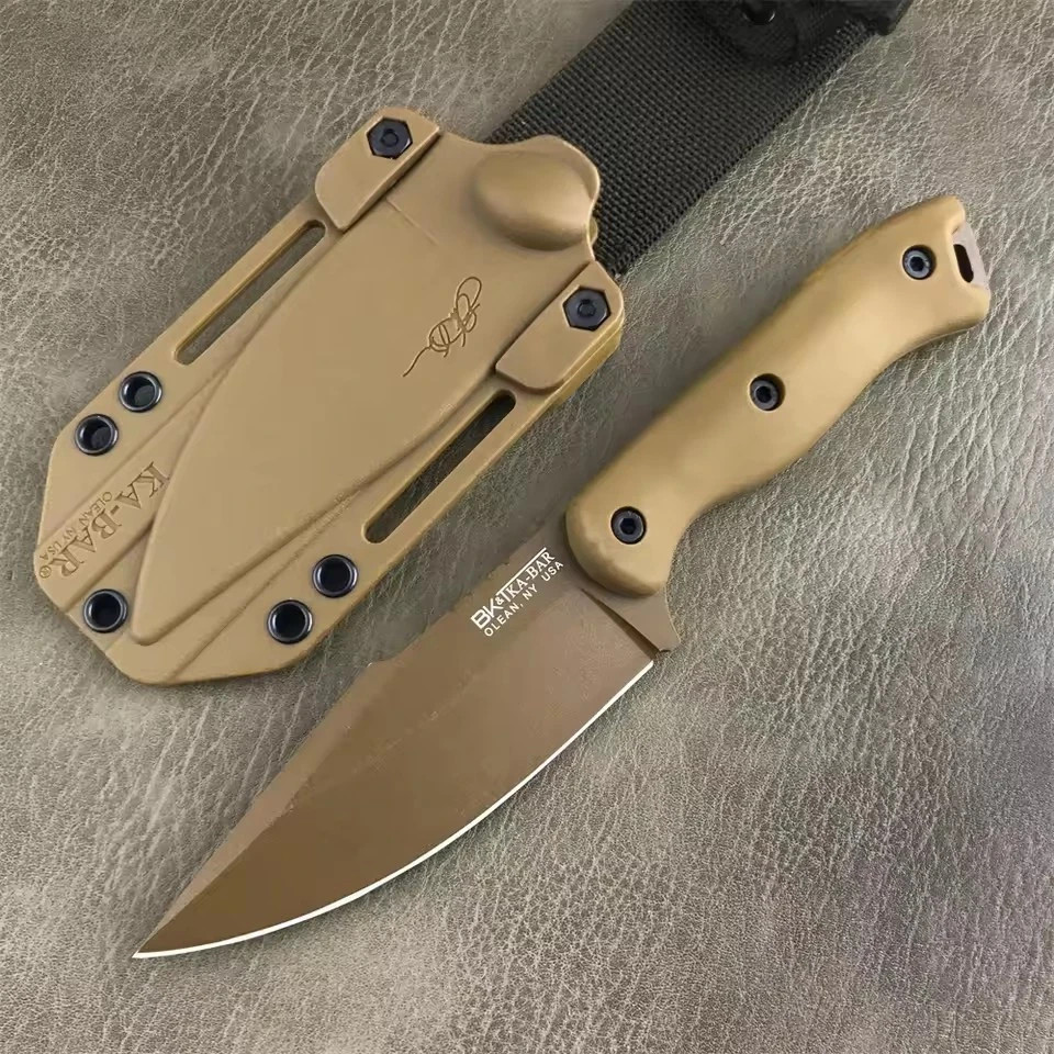 KA-BAR18 Fixed Blade Knife D2 Steel Outdoor Camping Hunting EDC Tool