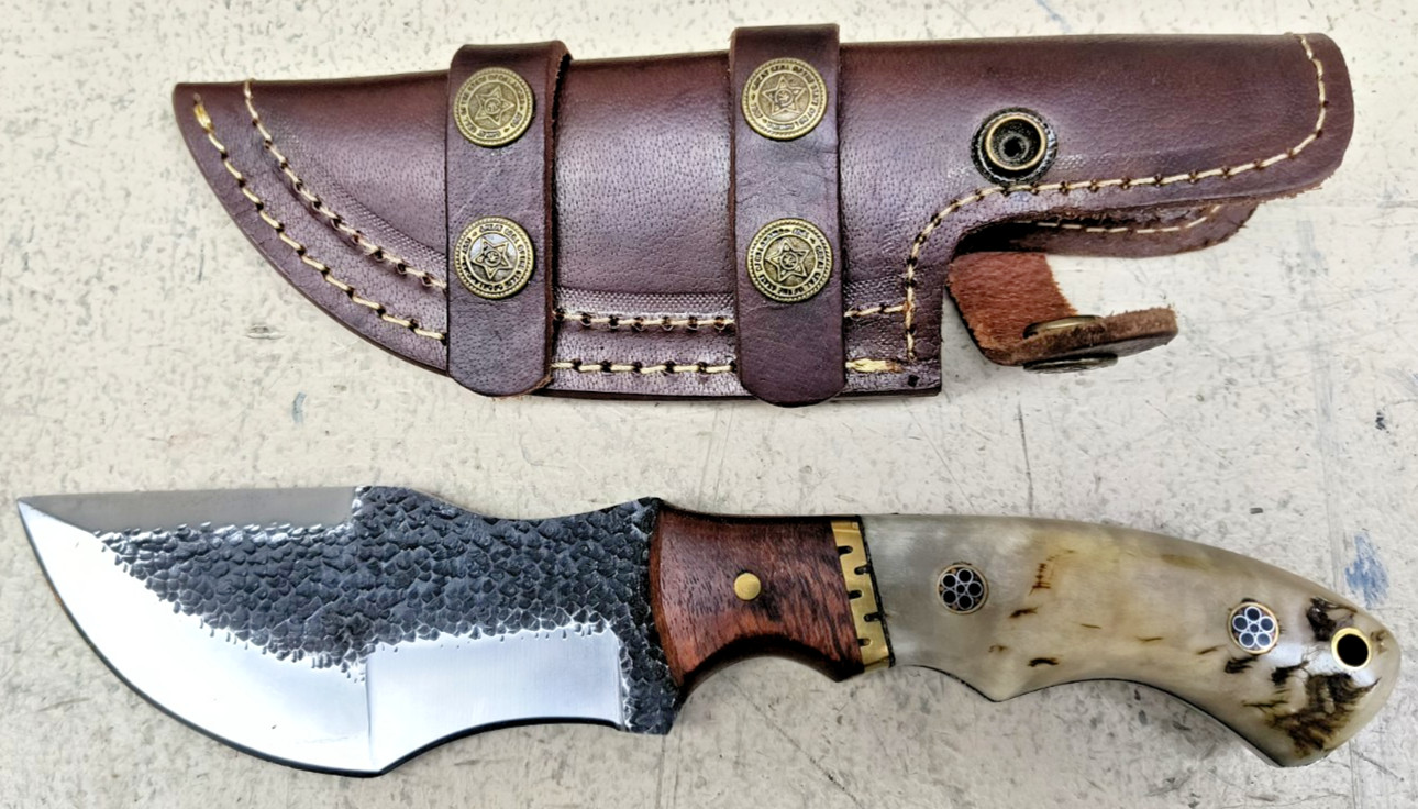 Really Nice Tracker Hunting Knife With Sheath Great Shape No Rust