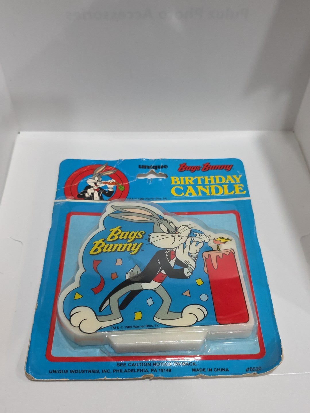 Rare Vtg 1989 LOONEY TUNES BIRTHDAY CANDLE Bugs Bunny Loony Tunes Sealed Cartoon