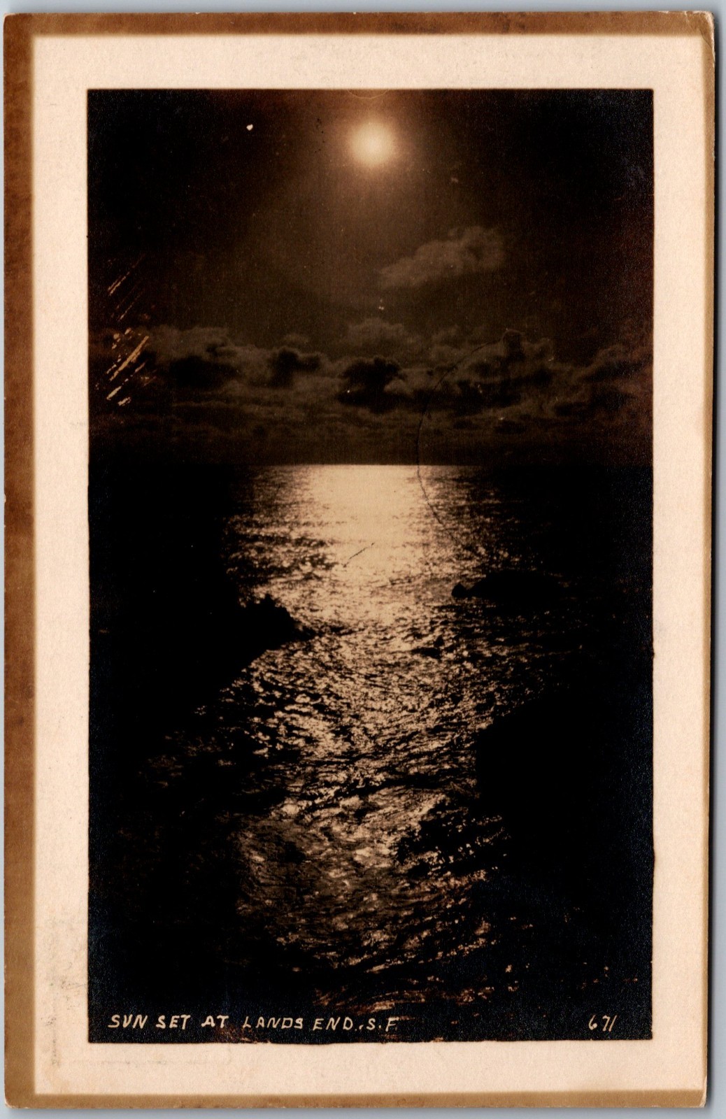 Sunset at Lands End San Francisco CA 1908 Pillsbury Picture Co Postcard 3283
