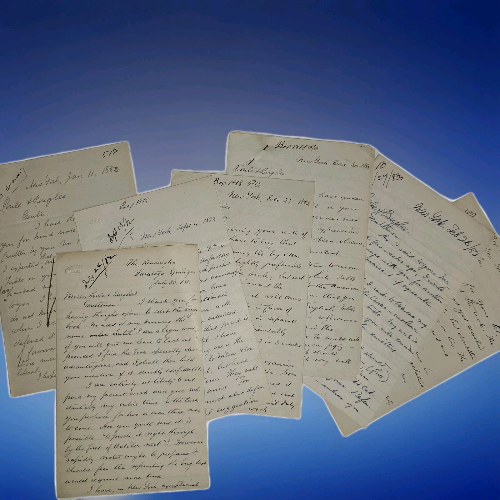 1882–83 Benjamin Vaughan Abbott Legal Publishing Archive Soule Bugbee ALS