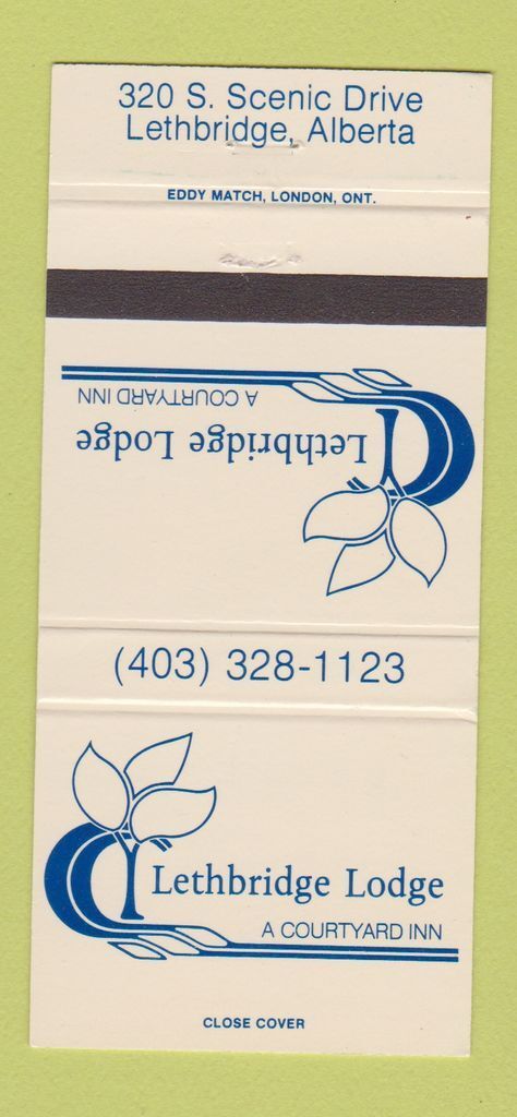 Matchbook Cover - Lethbridge Lodge AB 30 Strike Matchbook Cover - Lethbridge Lodge AB 30 Strike