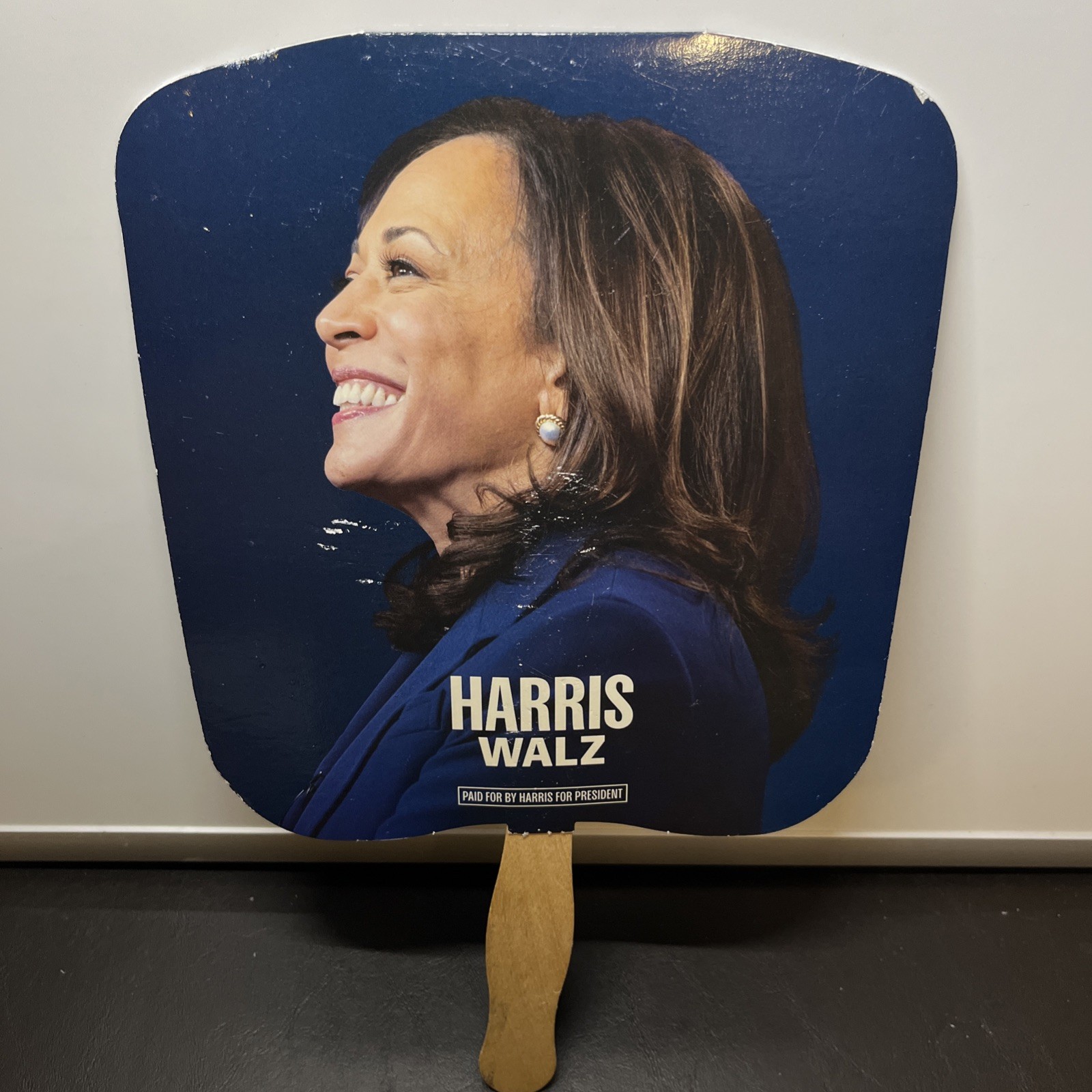 Kamala Harris/Tim Walz Official Campaign hand fan double-sided rare