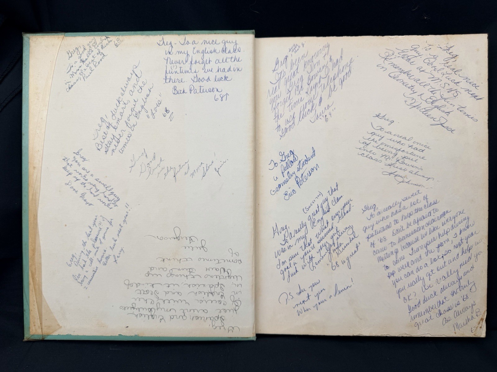 1966-67 Compass Points Mona Shores High School Yearbook Muskegon MI Signed