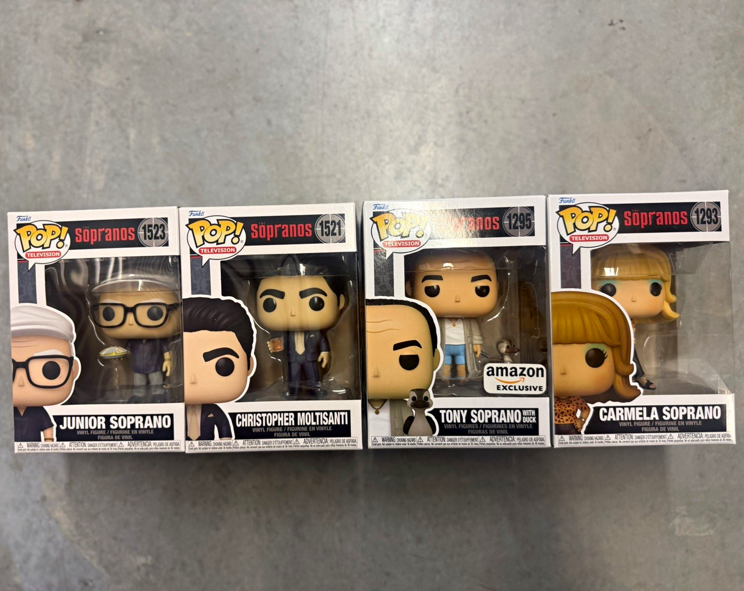 Funko Pop The Sopranos Lot of 4 Tony Junior Christopher Carmela Figures