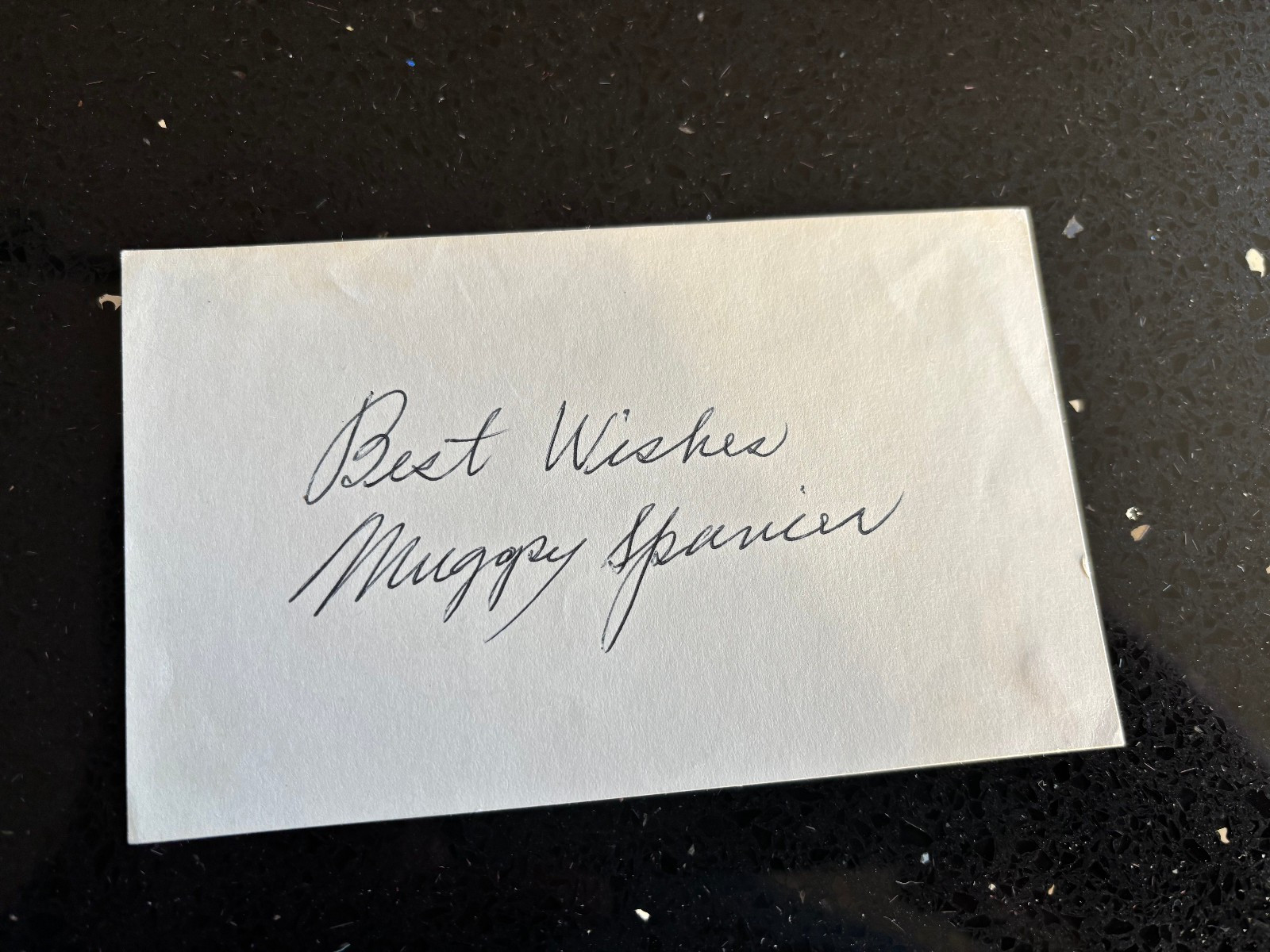 Autograph of jazz great Muggsy Spanier  (1901-1967)