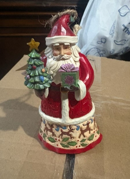 JIM SHORE HEARTWOOD CREEK SANTA WITH GIFTS HANGING ORNAMENT NEW