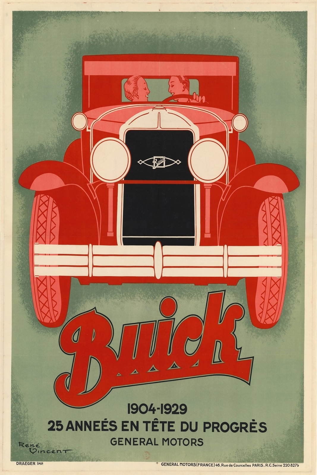 🚗 Buick (1904-1929) Vintage Car Poster - 24x36” - Premium Matte Paper 200gsm