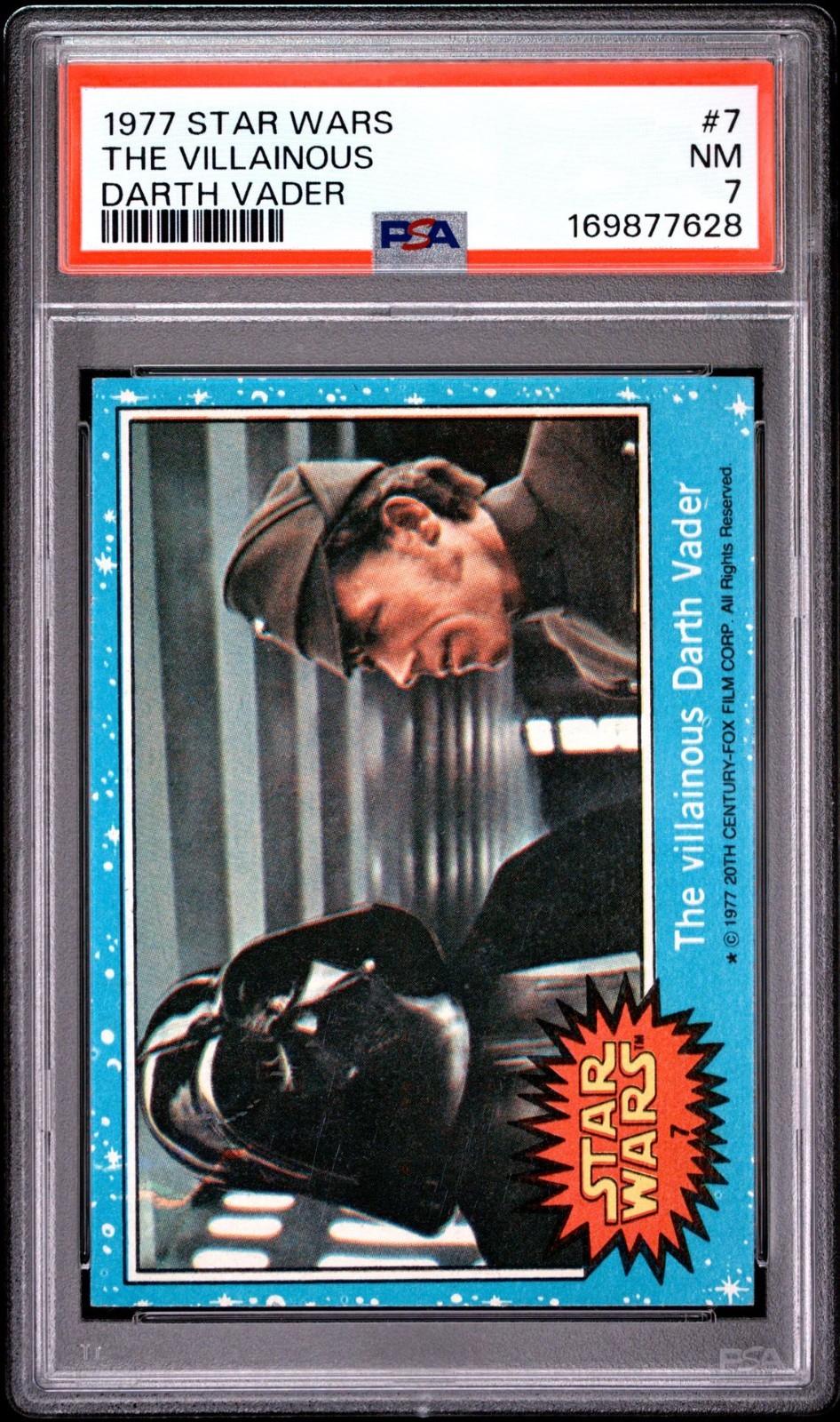 1977 TOPPS STAR WARS THE VILLAINOUS DARTH VADER #7 PSA 7