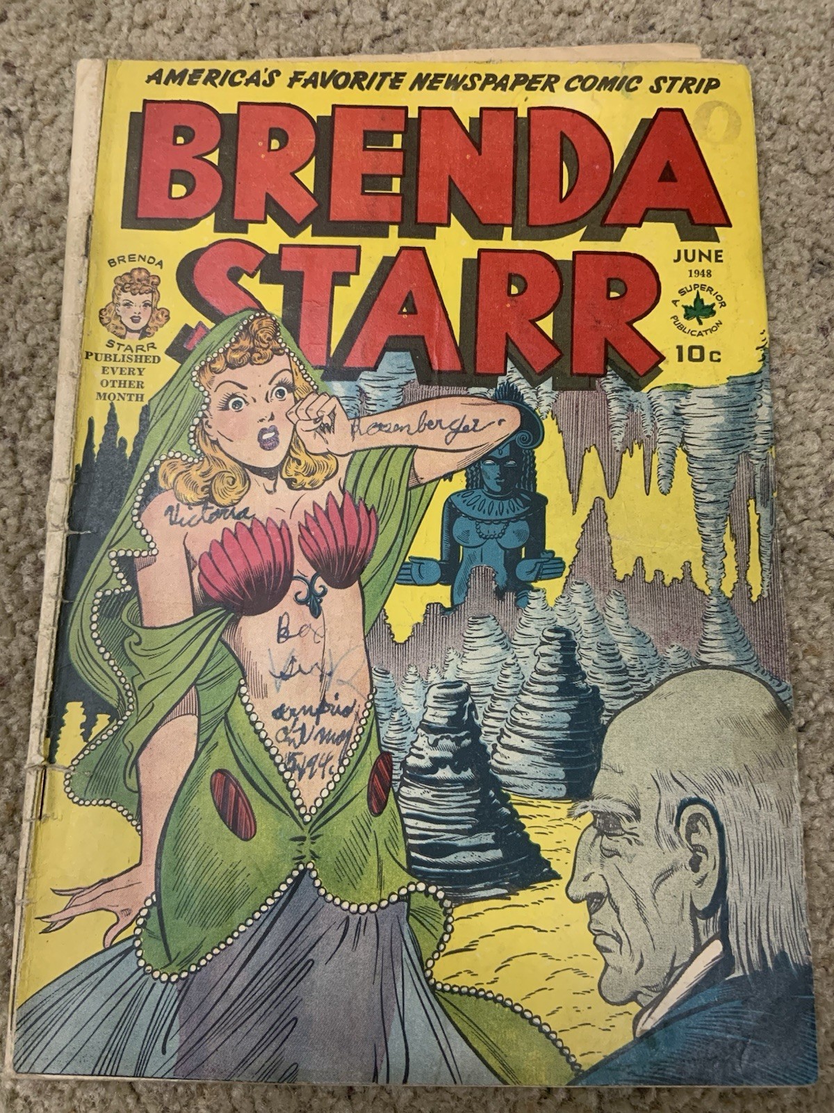 BRENDA STARR v2 #3 1948 Sexy GGA Kamen Cover - Extremely Hard to Find