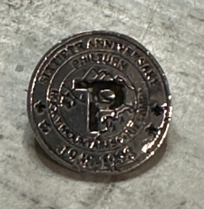 PHILMONT STERLING SILVER PHILTURN ROCKY MOUNTAIN 60TH ANNIVERSARY PIN .75 PHILMONT STERLING SILVER PHILTURN ROCKY MOUNTAIN 60TH ANNIVERSARY PIN .75