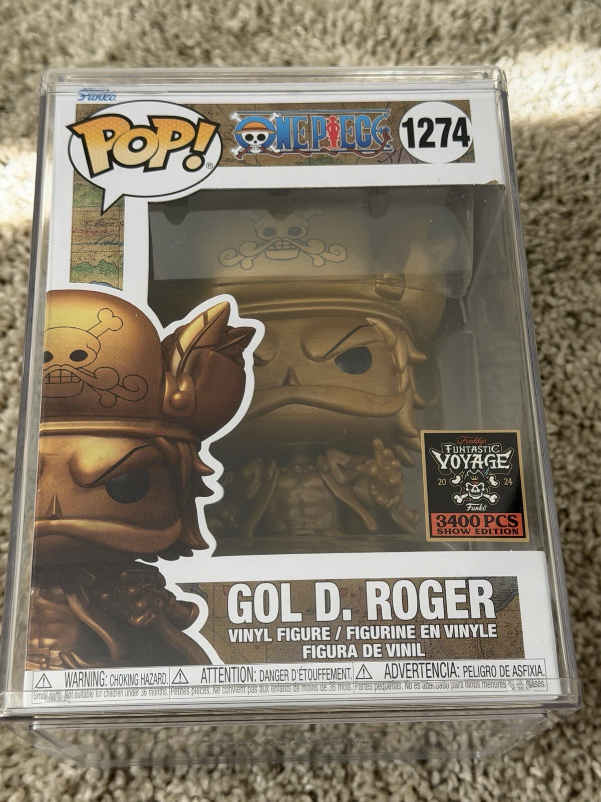 Funko Pop One Piece Gol D. Roger #1274 Gold Vinyl Voyage Exclusive 3400 PCS