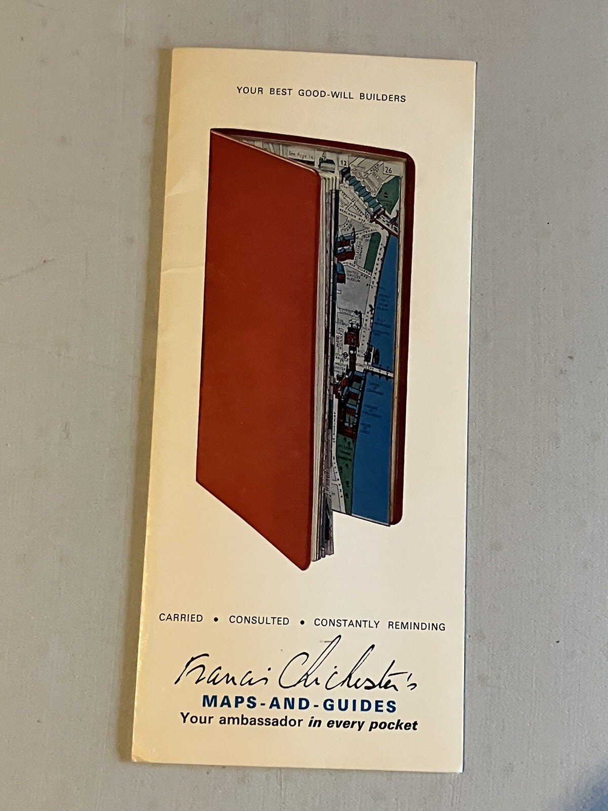 Francis Chichester Maps and Guides 1975 1970s Vtg Brochure