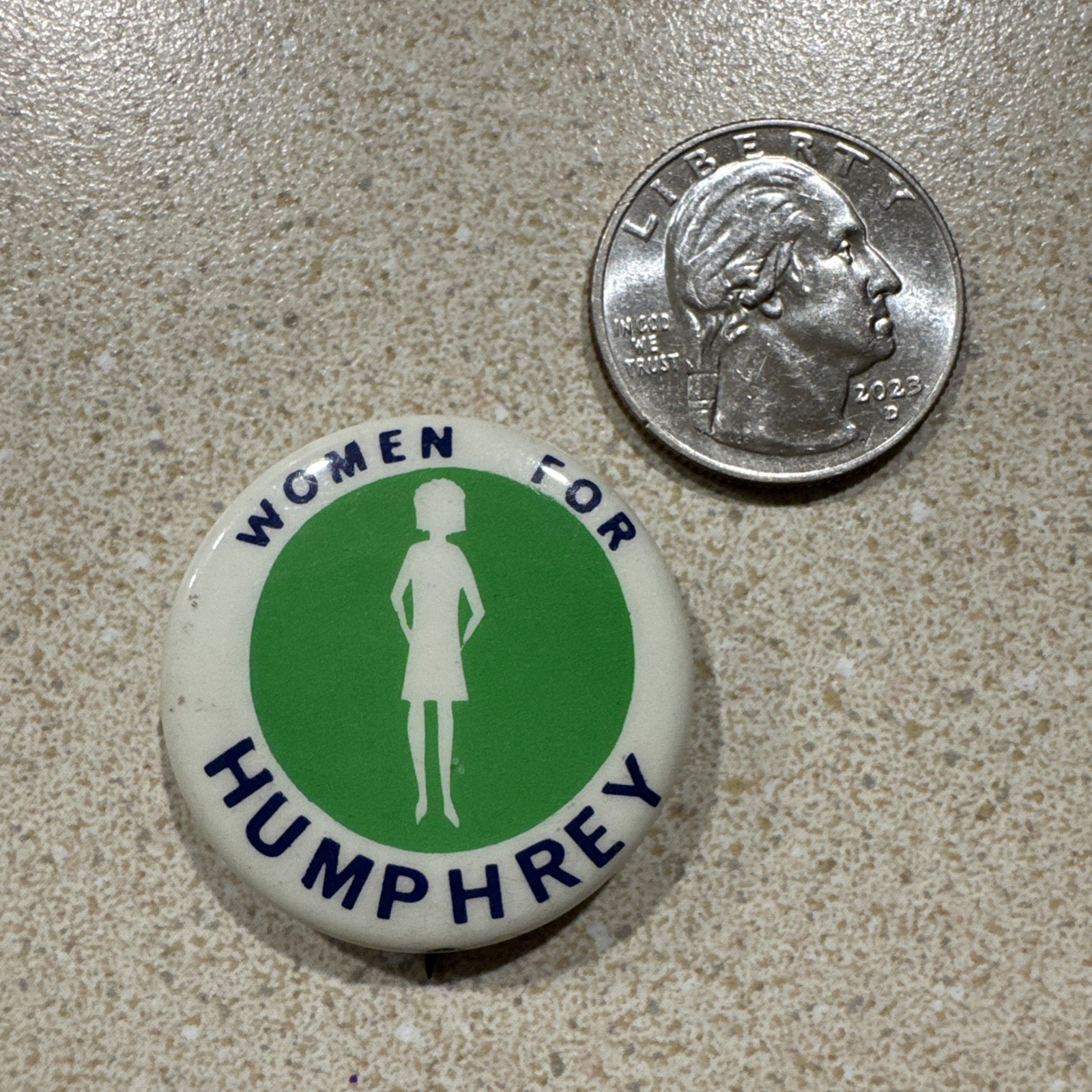 Vintage Political Women For Humphrey Pin Pinback Button