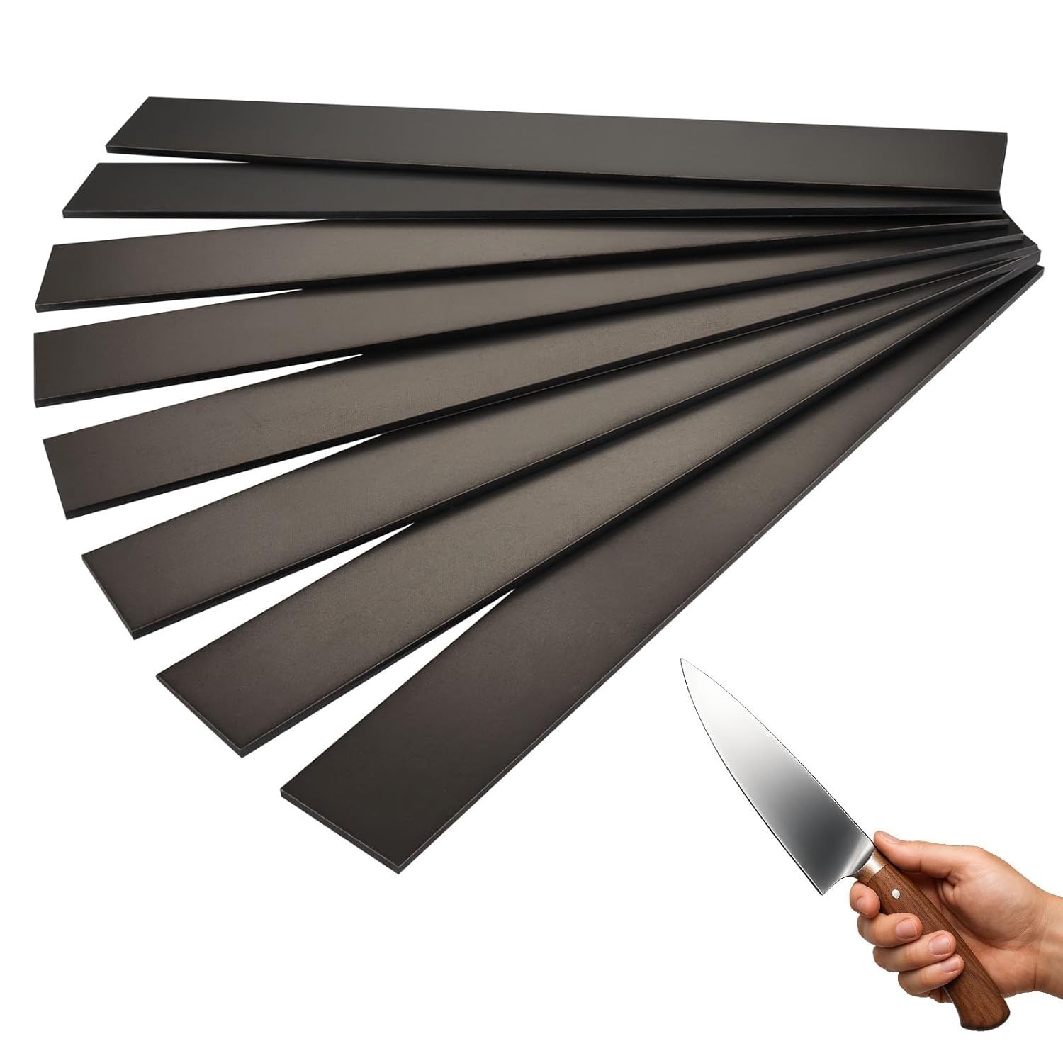 8 PCS 1095 Steel Flat Stock, High Carbon Annealed Knife Steel Bar Stock, High Ca