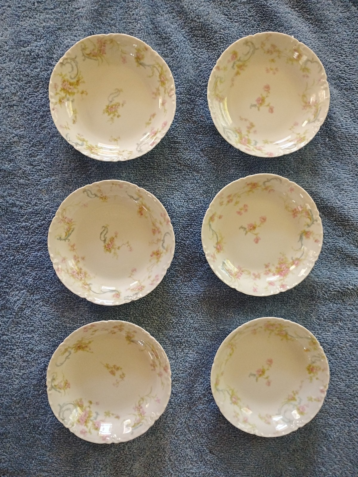 6 Bowls Antique Haviland Limoges The Princess 5 Inches Excellent Shape