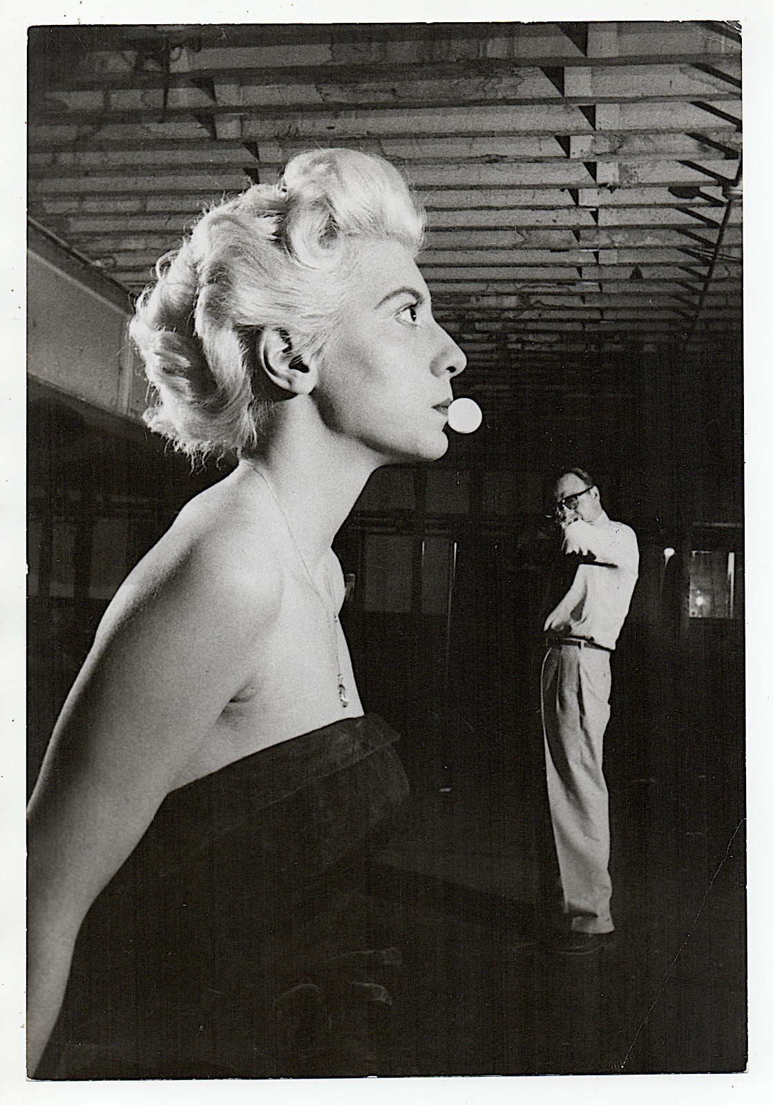 Cal Bernstein Black Star Vintage 1950s Surreal Double Exposure Press Photo Fiber