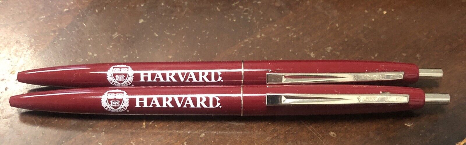 Harvard University BIC CLIC Vintage Pen (Set of 2) ⭐️ MINT