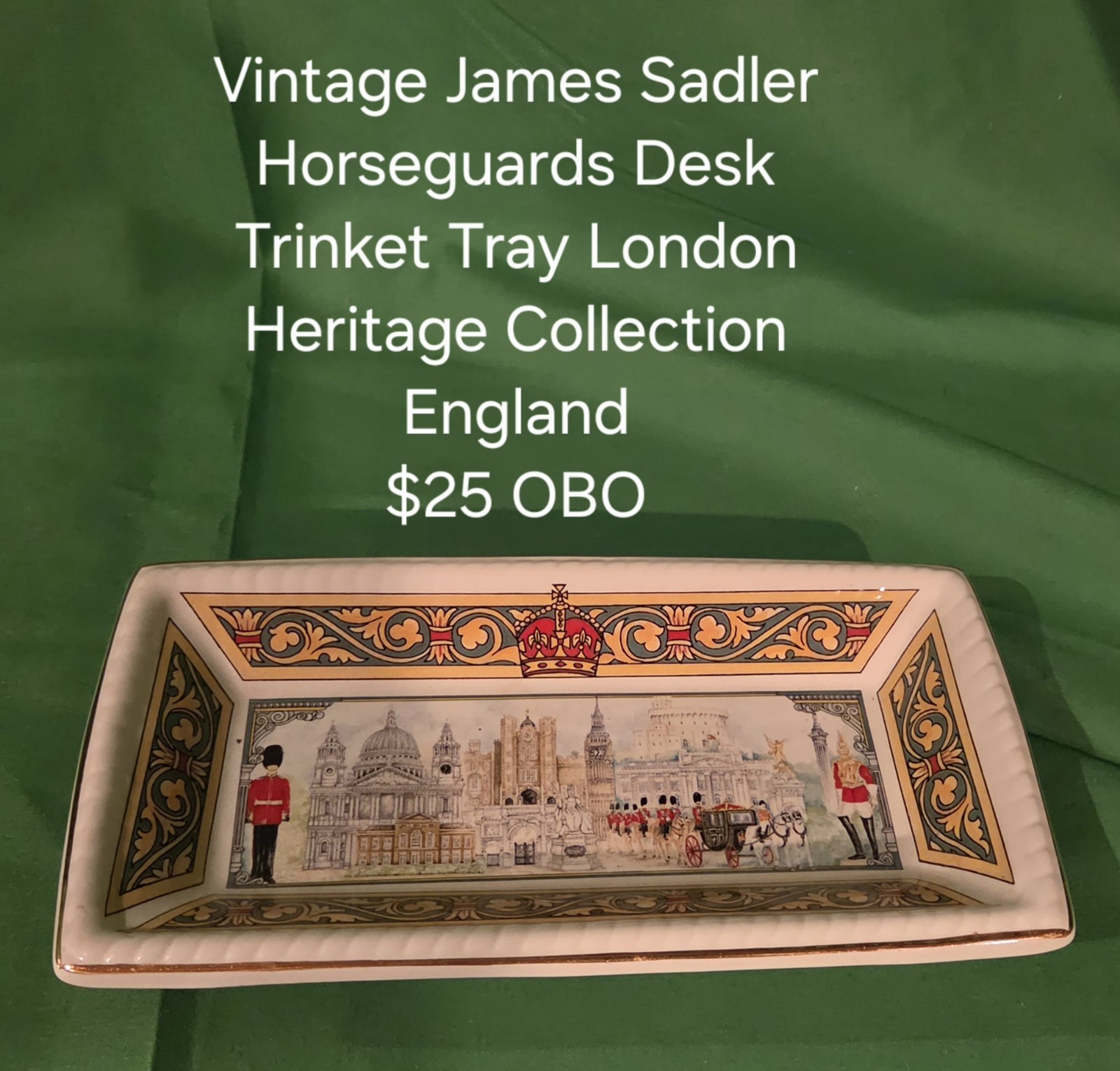 James Sadler Horseguards Desk Trinket Tray London Heritage Collection England
