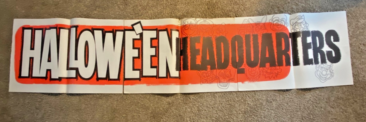 Vintage Ben Franklin 5 and Dime Store 3-part Halloween Window Sign 102\