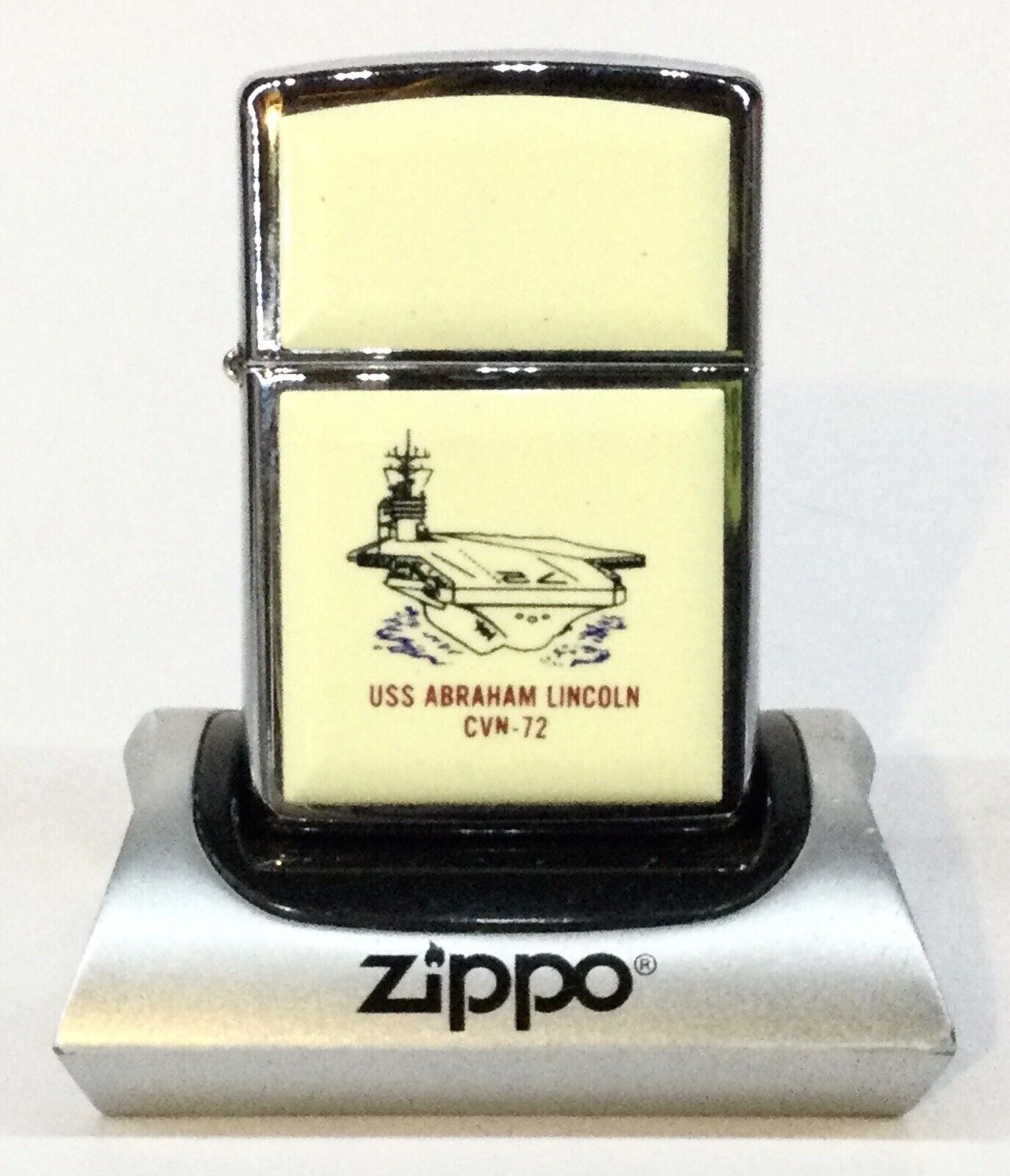 Ultralite 1994 Zippo, USS Abraham Lincoln CVN-72, VGC, Nice