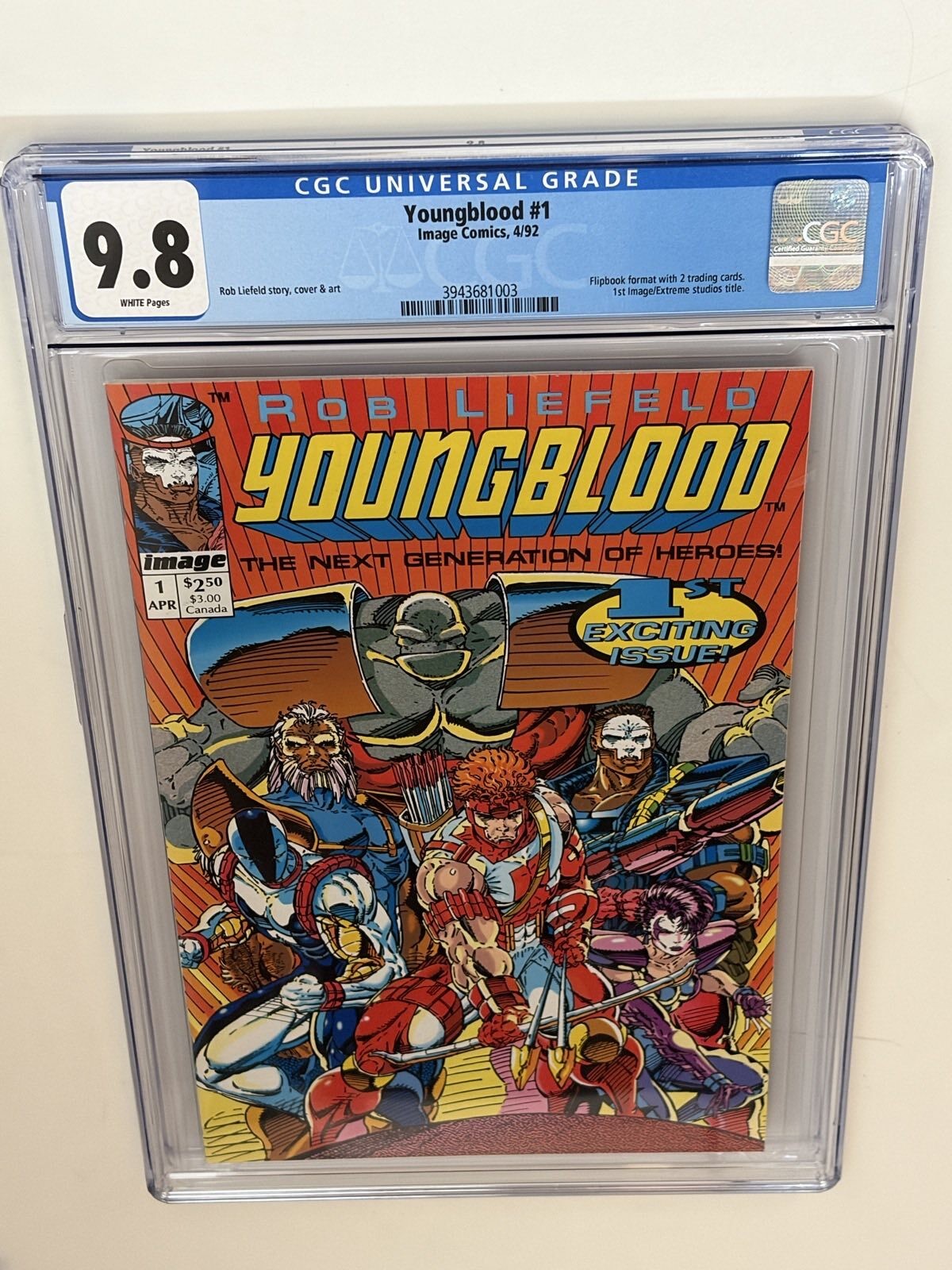 Youngblood #1 (1992) in CGC 9.8 Near Mint/Mint -Unlimited Shipping