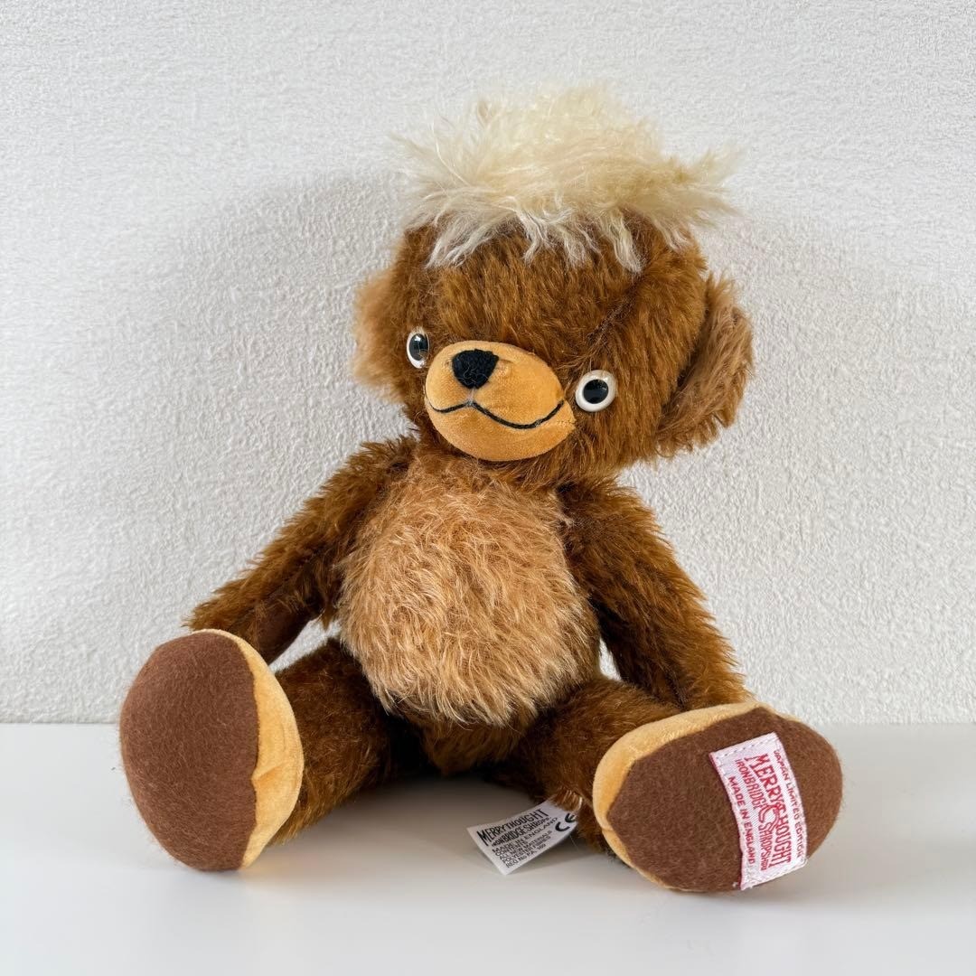 MerryThought Chiki Pumpkinhead Teddy Bear Plush Vintage Japan 2001 Limited 30cm