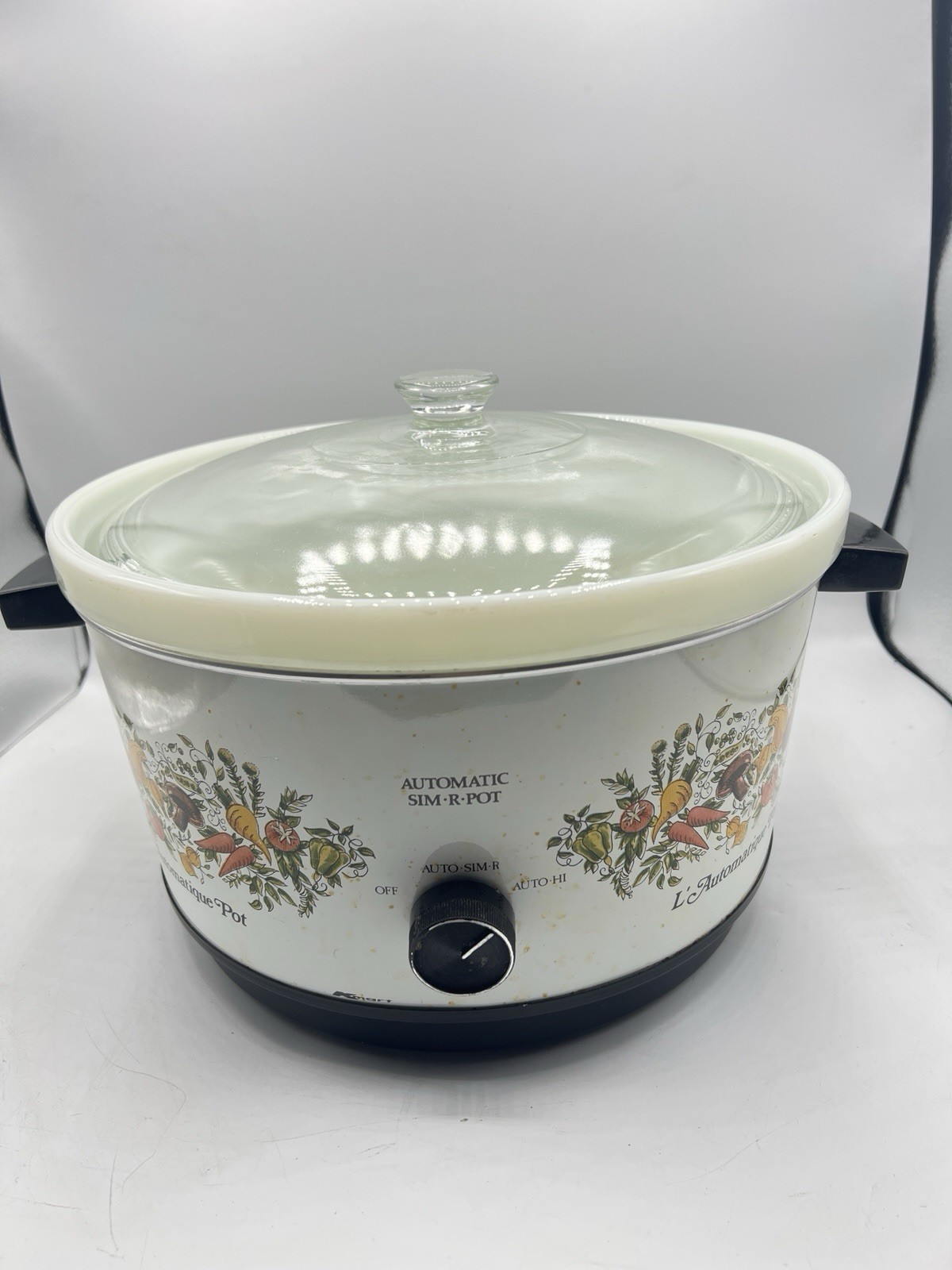 Vtg 1970s Spice of Life L\'Automatique 5 Qt Sim-R-Pot Corningware Pyrex Slow Cook
