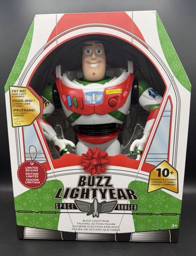 2026 Disney Parks Toy Story Buzz Lightyear Christmas Holiday Action Figure NEW