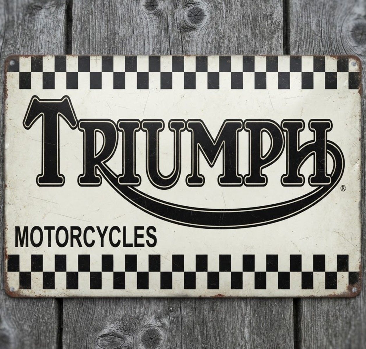Triumph Motorcycles 8 x 12 Vintage Novelty Metal Sign Made In USA New