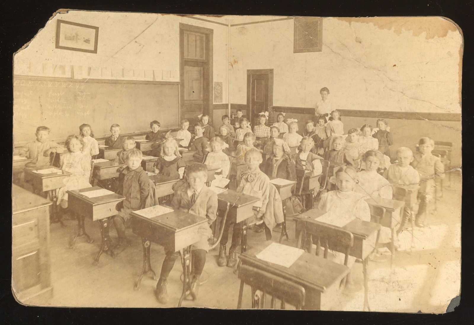 Antique School Classroom Photo Audrey Langdon Grade II Miss Stillman