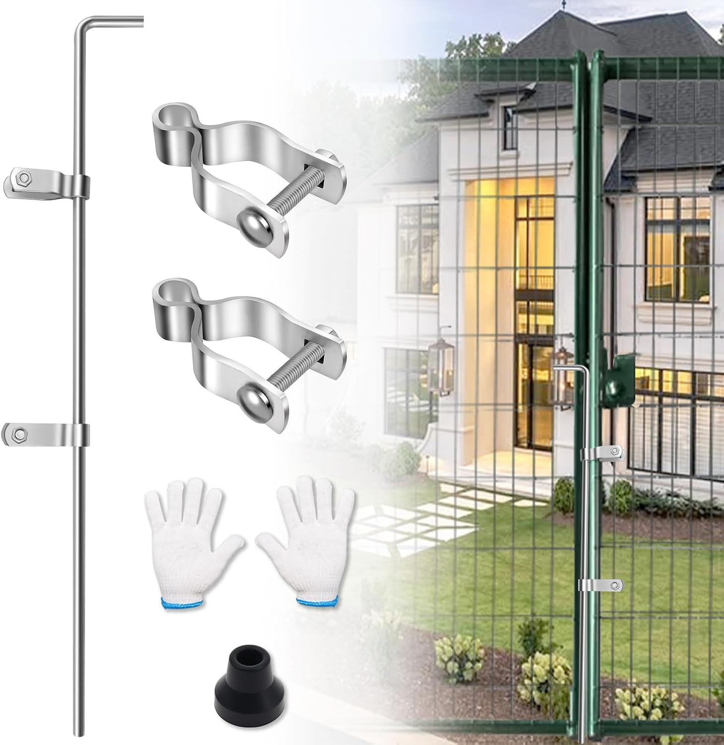 Cane Bolt Gate Drop Rod for Chain Link Fence 1-3/8