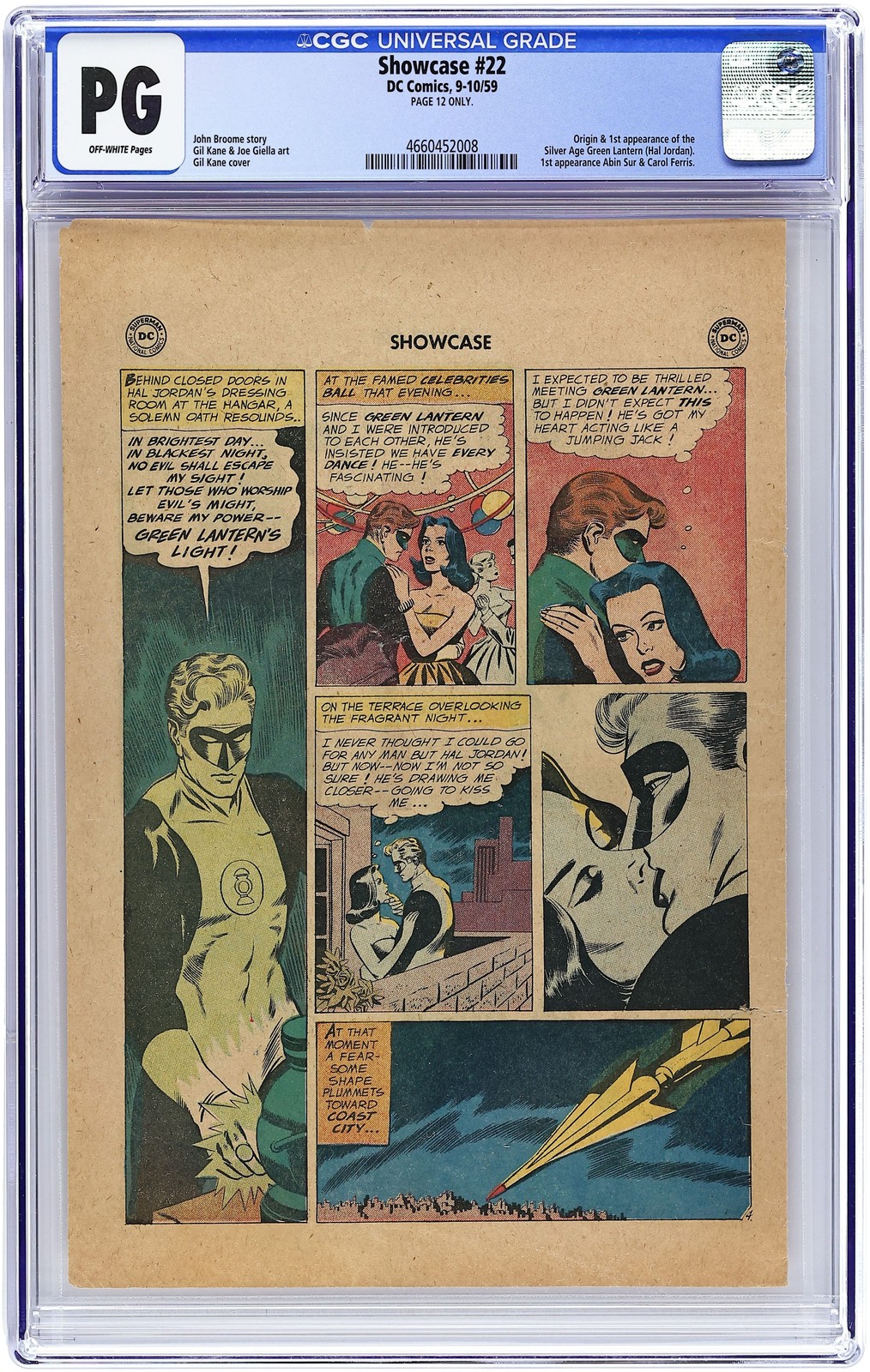 Showcase #22 CGC 0.0 1959 4660452008 1st and origin Silver Age Green Lantern