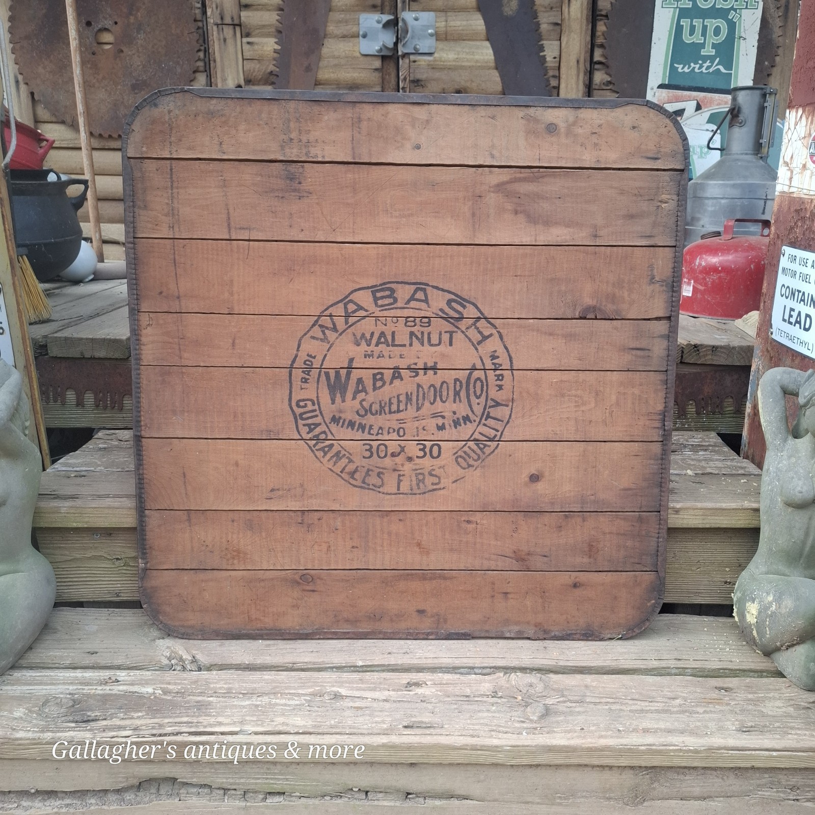 Antique Rare WABASH Stove Board by Wabash Screen Door Co 30 X 30 Original