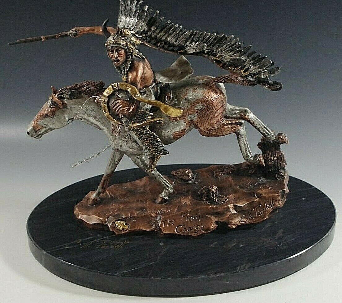 C.A. PARDELL 1991 THE FINAL CHARGE LEGENDS SCULPTURE HAND SIGNED L.E. 447/750