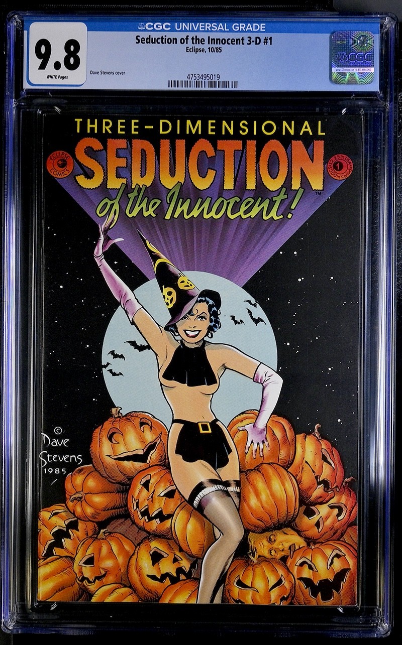 SEDUCTION OF THE INNOCENT 3-D #1 CGC 9.8 WHITE PAGES DAVE STEVENS 1985