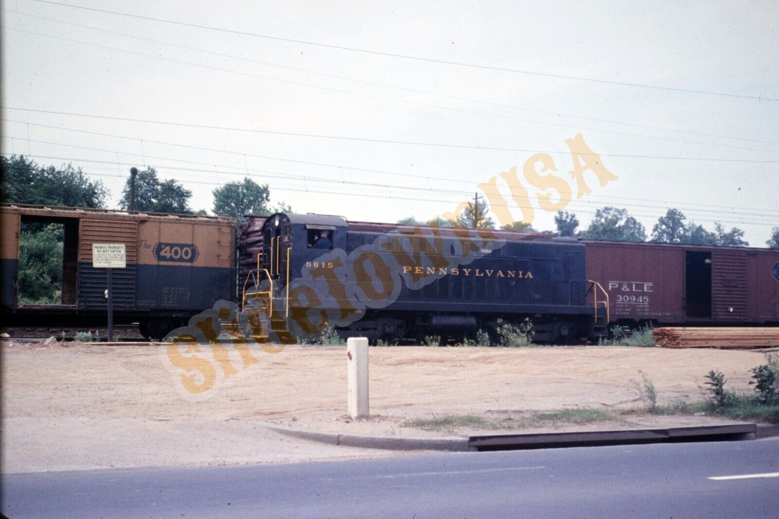 Vtg 1950's Train Slide 5615 PRR Pennsylvania Engine Washington DC Y1B024