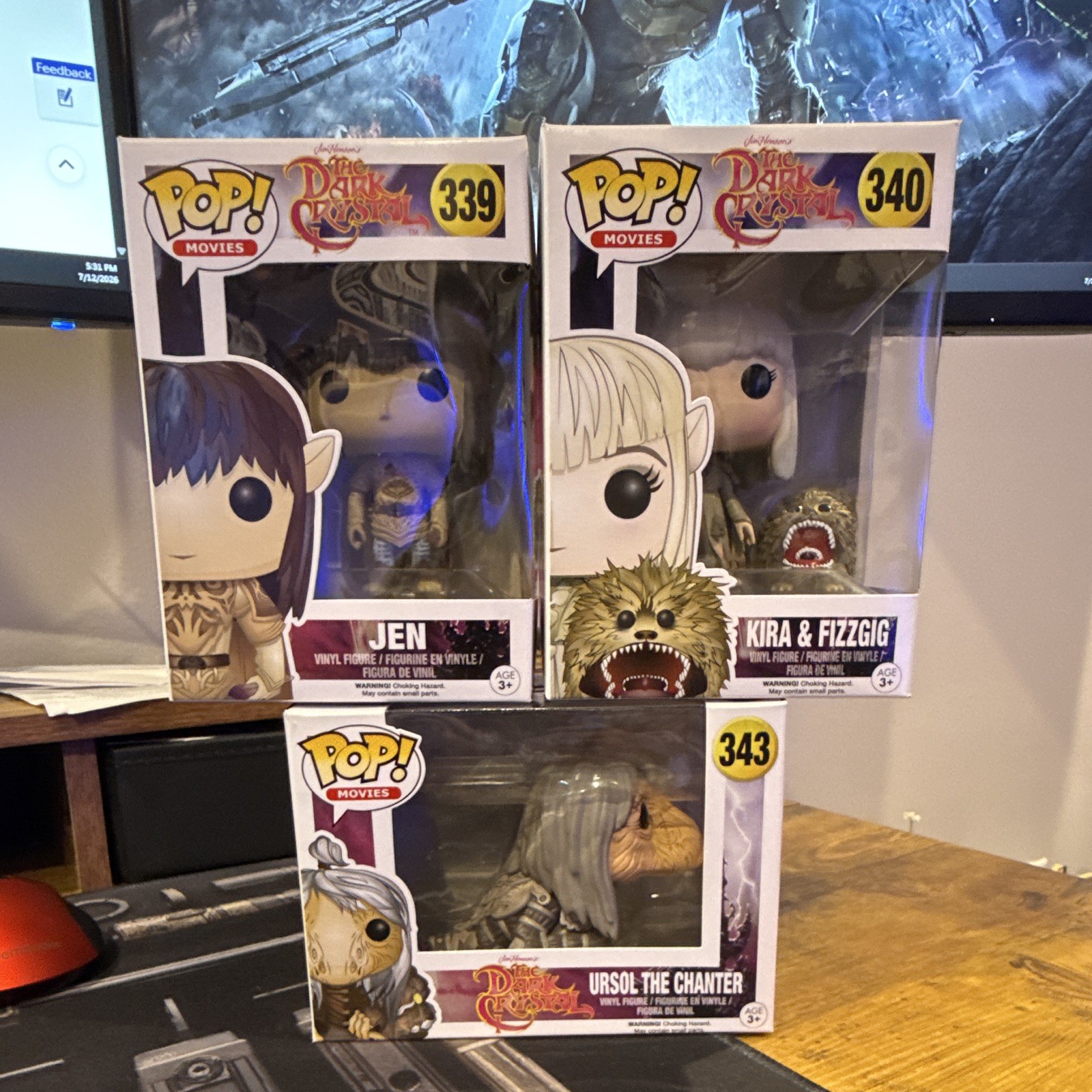 Funko POP Dark Crystal 3-Pack Lot Jen 339 Kira 340 Ursol 343